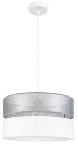 Lampadario su filo LIMA 1xE27/60W/230V argento/bianco