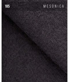 Poltrona nera in tessuto bouclé Moilo - MESONICA