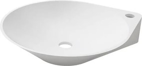 Lavabo da appoggio SANYCCES Nadir tondo in resina bianco piletta non inclusa