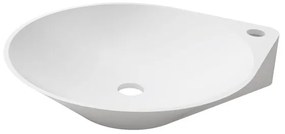 Lavabo da appoggio SANYCCES tondo in resina bianco piletta non inclusa