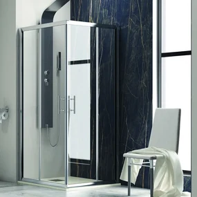 Kamalu - Cabina doccia 90x90 angolare 2 ante scorrevoli cristallo 6mm KF1000