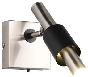 Faretto LED nero e argentato 20,5x10 cm Ikaris – Trio Select