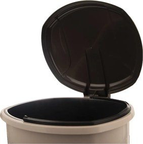 Cestino per la spazzatura marrone in plastica con pedale 30 l – Orion