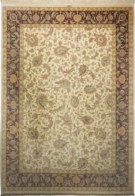 Ghom Tappeto 340 x 250 Beige (Iran) Annodato A Mano