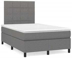 Giroletto A Molle Con Materasso Grigio Scuro 120x190cm Tessuto /