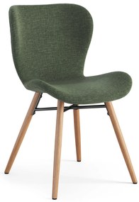 ALTEA Verde (tessuto Rio 140)/gambe rovere naturale - MODERNA SEDIA PER SALONE/SOGGIORNO/CUCINA/UFFICIO