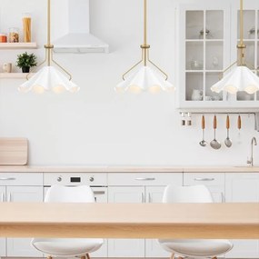 Quoizel QZ-MEJIA-1P-S-AB - Lampadario a sospensione con supporto rigido MEJIA 1xE27/60W/230V diametro 35,6 cm ottone