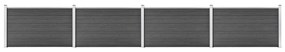 Set Pannelli Di Recinzione İn Wpc 699x105 Cm Nero /