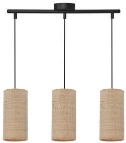 Lampadario a sospensione con filo FLERI 3xE27/60W/230V rattan