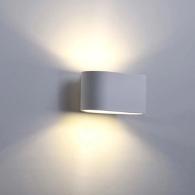 Applique da Parete LINEAR in Gesso Pitturabile G9 Materiale Gesso