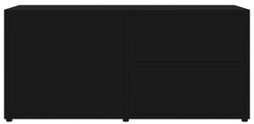 Mobile Porta TV Nero 80x34x36 cm in Legno Multistrato