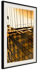 Poster  Steel and Glass (Yellow)  Cornice Quadri Cornice nera con pass-partout, Larghezza x Altezza Home decor 30x45