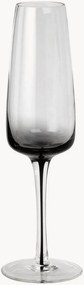 Flute da champagne in vetro soffiato Smoke