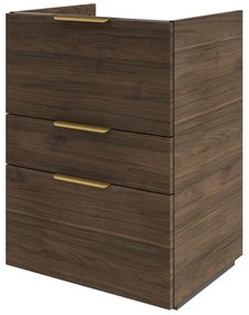 Mobile da bagno sospeso sotto lavabo L 60 x H 84 x P 48 cm lucido, 3 cassetti SENSEA Neo