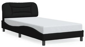 Giroletto Con Led Senza Materasso Nero 100x200 Cm İn Tessuto /