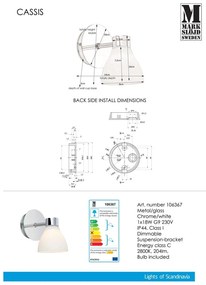 Lampada da parete Cassis - Markslöjd