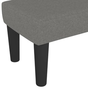 Panca grigio scuro 70x30x30 cm in tessuto