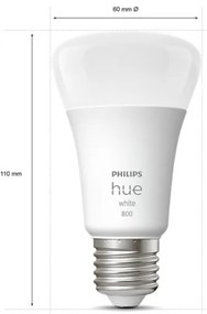 SET 4x Lampadine LED Dimmerabili Philips Hue BIANCO A60 E27/9W/230V 2700K