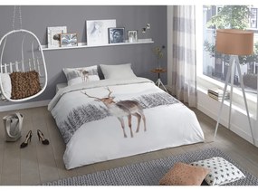Biancheria da letto in flanella bianca per letto singolo 140x200 cm - Good Morning