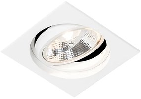 Faretto da incasso quadrato bianco orientabile - Chuck 111