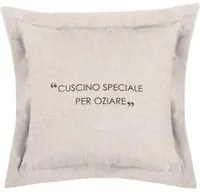 Cuscino divano 30x30 cm scritta tortora