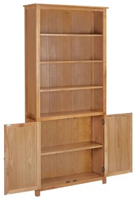 Libreria a 2 Ante 90x30x200 cm in Massello di Rovere