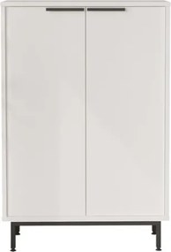 Scarpiera Da Ingresso Multiripiano 72x36x105 A 2 Ante Con Piedini Argo Bianca