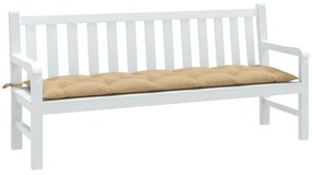 Cuscino Panca Da Giardino Beige Mélange 180x50x7 Cm İn Tessuto /