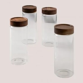 Set di 4 vasetti in vetro (Ø8 cm) Weris Trasparente - Sklum