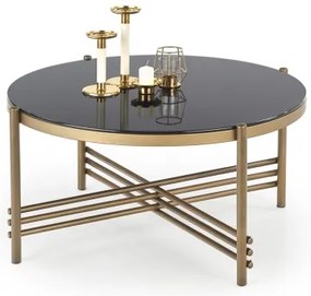 Tavolino ISMENA 41x80 cm oro/nero