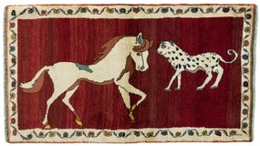 Gabbeh Tappeto persiano 100x180 Rosso (Iran) Annodato A Mano