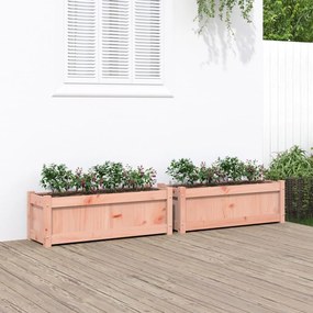 Fioriere Da Giardino 2 Pz İn Legno Massello Di Douglas /