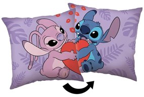 Cuscino per bambini in vello 40x40 cm Lilo and Stitch "Kiss" – Jerry Fabrics