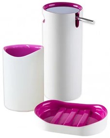 Set 3 pezzi accessori da appoggio serie Idol Dispenser Porta sapone e Bicchiere