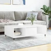 Tavolino da Salotto Bianco 104x60x35 cm in Legno Multistratocod mxl 82054