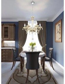 Lampadario Neoclassico Basilano beige 6x E14 Ø72cm EGLO