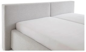 Letto matrimoniale imbottito grigio chiaro rete non inclusa 140x200 cm Cube – Meise Möbel