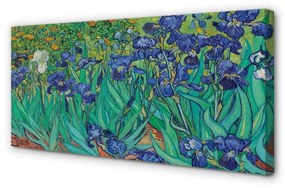 Stampa quadro su tela Flowers d'arte Iriti 100x50 cm