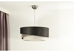 Duolla - Lampadario a sospensione con filo KOBO 1xE27/15W/230V diametro 45 cm antracite/grigio/bianco