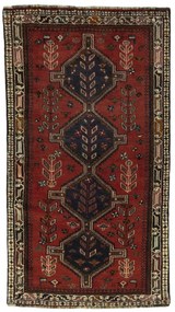 Shiraz Tappeto 130 x 240 Rosso (Iran) Annodato A Mano