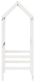 Tetto letto bambini bianco 108x70x176,5 cm legno massello pino