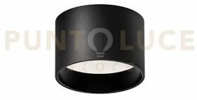 Gpl331c- faretto led  in alluminio nero satinato 3000k 616lm 8w d.9cm