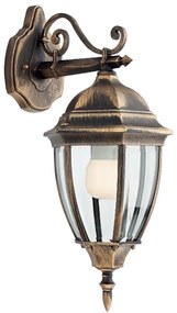 Redo 9605 - Applique da esterno SEVILLA 1xE27/42W/230V IP44 oro/patina