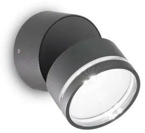 Lampada da parete omega ap round antracite 3000k