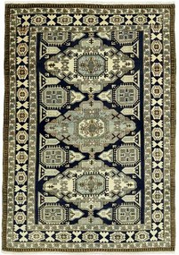 Tappeto 200x130 Blu (Iran) Annodato A Mano