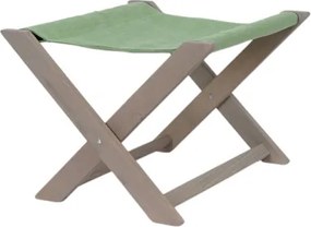 Sgabello da pesca pieghevole in legno e tela verde MICOS