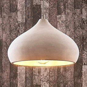 Lampada a sospensione Morton Lindby, dimmerabile, Alluminio / Grigio / Zincato, Soggiorno / Sala da pranzo, calcestruzzo / cemento, Moderno, Lampada a sospensione
