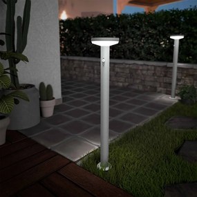 Paletto da giardino Solare Bianco 80cm con Sensore Mov. e Picchetto Colore  Bianco Naturale 4.000K