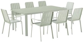 Tavolo da giardino allungabile Idaho NATERIAL in alluminio verde per 8 persone 180/240x100cm