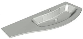 Lavabo a incasso rettangolare Jolly H 20 cm in resina bianco